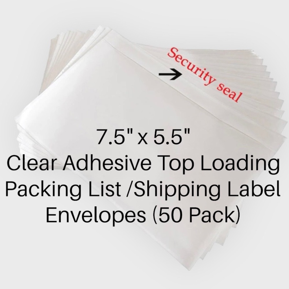 Shipping Label & Invoice Pockets 7 x 5.5 Pack of 50 - Picture 2 of 10